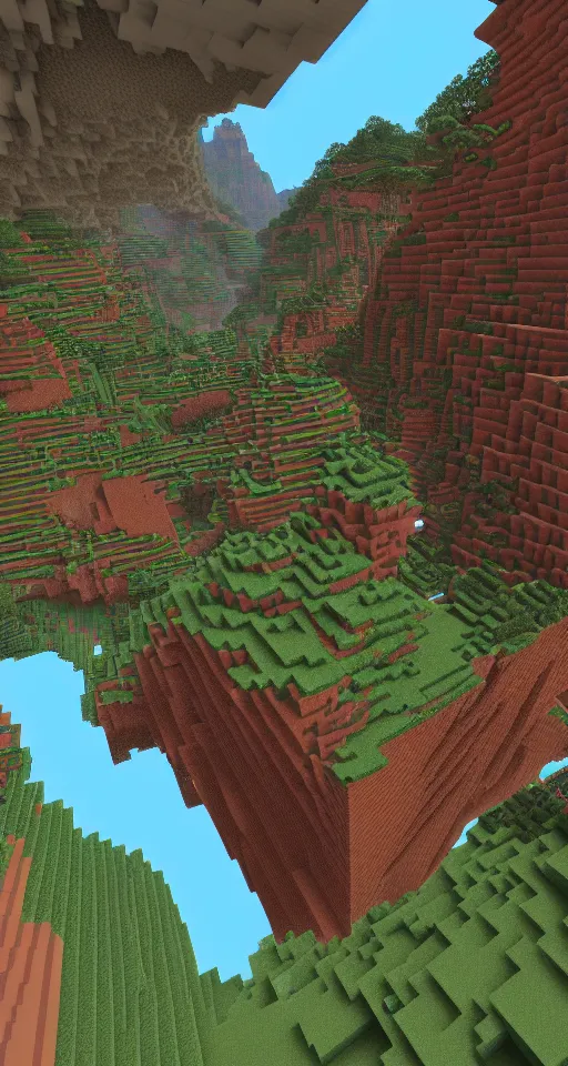 Prompt: minecraft grand canyon