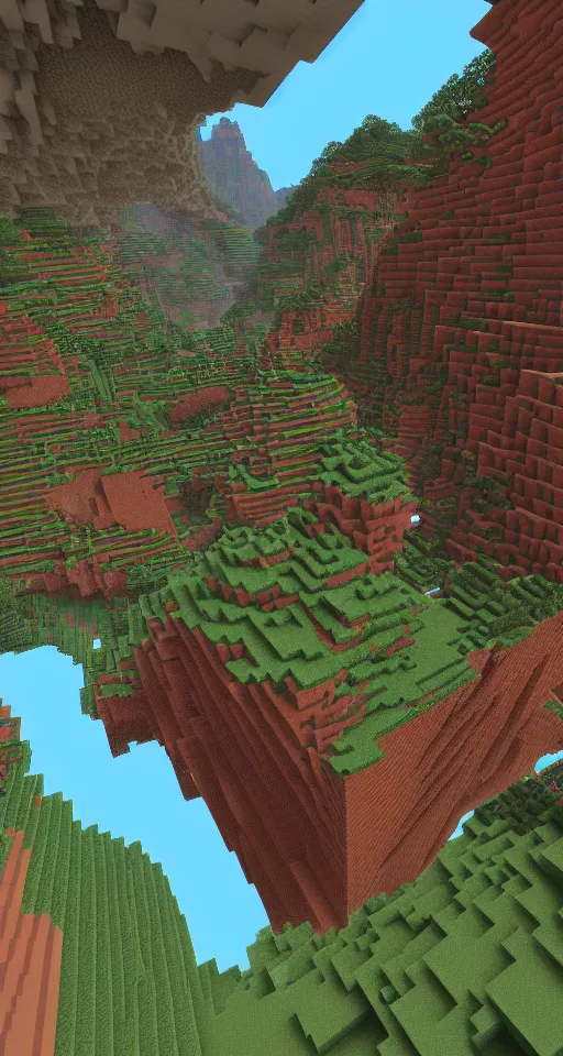 Image similar to minecraft grand canyon