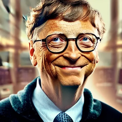 Image similar to Bill Gates as Harry Potter, 4k