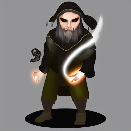 Image similar to a male wizard with glowing eyes, frontal view, cool looking, photoshop