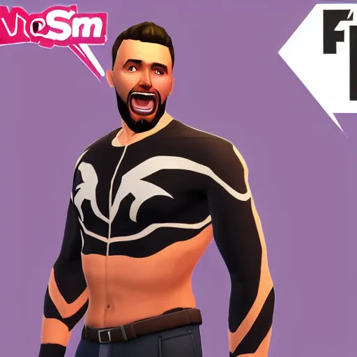 Image similar to Venom in the Sims 4