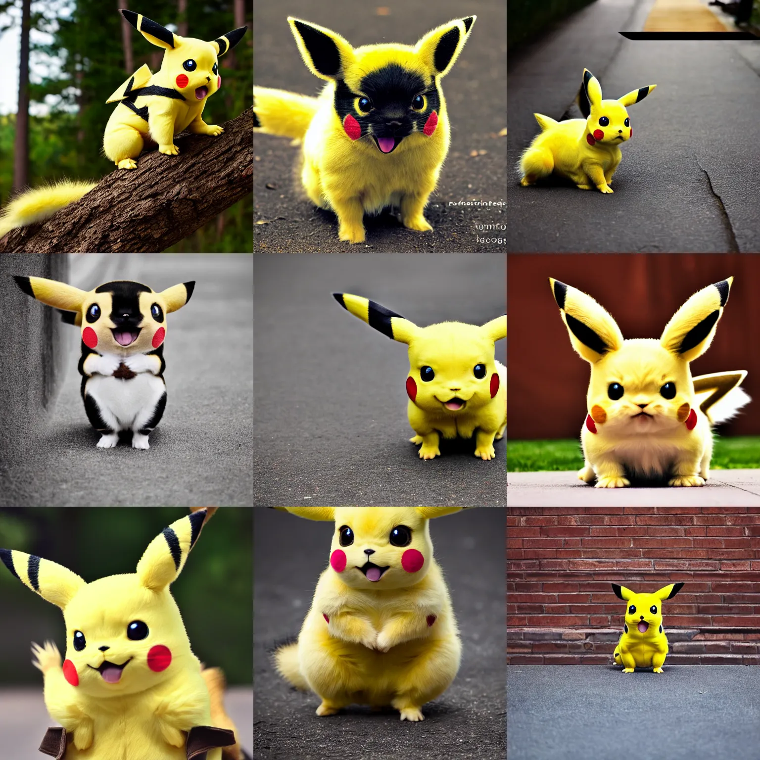 Prompt: real - life pikachu. professional photography.
