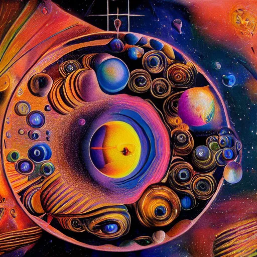 Image similar to space exploration by salvador dali, psychedelic art, 8 k resolution, award winning