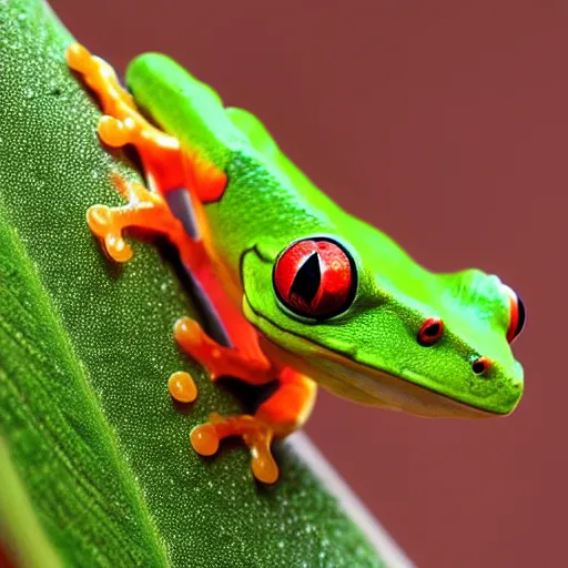 Image similar to red eyed tree frog, national geographic