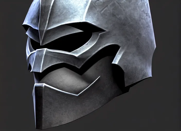 Image similar to dark knight cavalryman head, stylized stl, 3 d render, activision blizzard style, hearthstone style, darksiders art style, greg rutkowski style