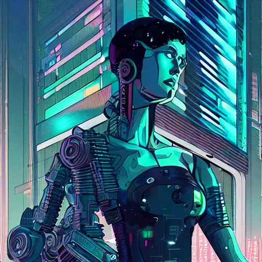 Image similar to neural transistor matrix, cyberpunk, futuristic, blade runner, william gibson, art by syd mead, art by josan gonzalez