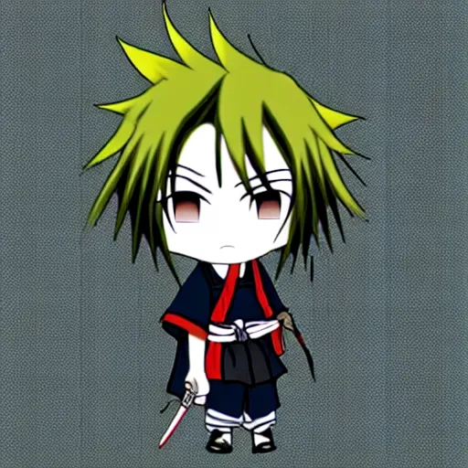 Prompt: uguu uwu chibi samurai Champloo