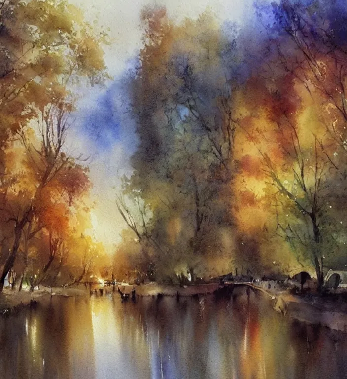 Image similar to a beautiful watercolor painting by Joseph Zbukvic