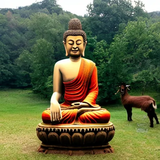 Image similar to buddha as a goat