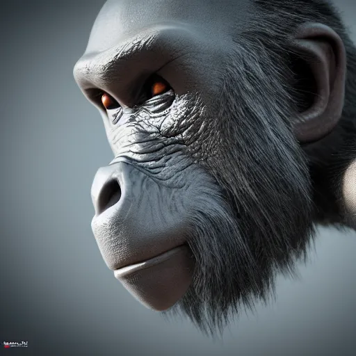 Image similar to ultra realistic bored ape nft, dark cinematic, volumetric, realistic, 3 d render, realistic render, cinematic lighting, volumetric lighting, atmospheric, cinematic, unreal engine 5, unreal engine render, octane render, hd, photorealism, hyper realistic, photo, 8 k