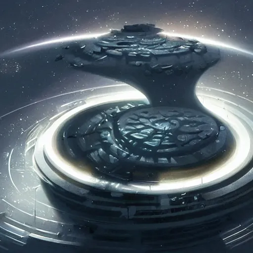 Prompt: a futuristic planetary ring highly detailed, smooth, sharp, rays of light, award winning art by greg rutkowski