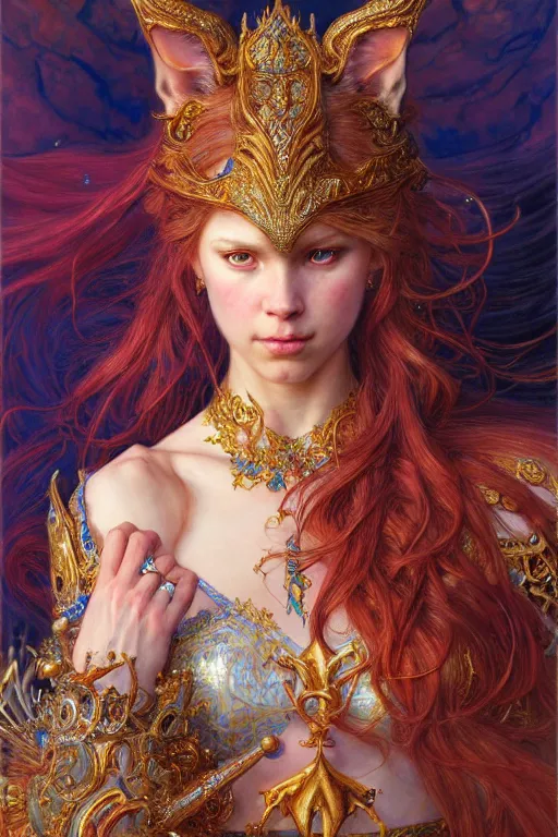 Image similar to highly detailed full shot portrait of a enchanted wolf in the form of a beautiful young princess. d & d, art by donato giancola and ruan jia and carl larsson and magali villeneuve. trending on artstation, intricate details, energetic composition, golden ratio, concept art, illustration, elegant art