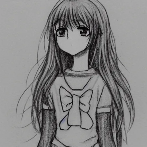 Prompt: anime girl wearing a christmas jumper pencil sketch highly detailed, smooth, sharp focus