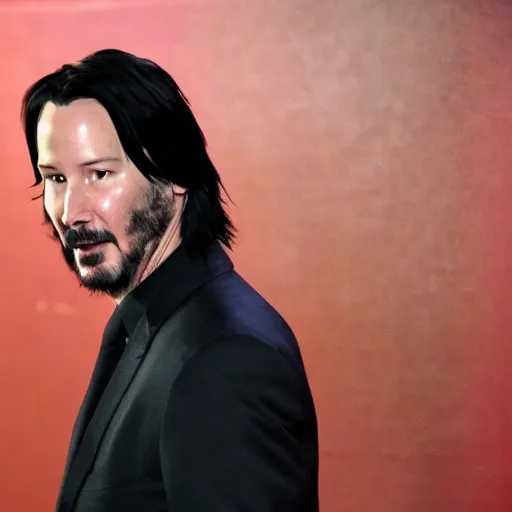 Image similar to keanu Reeves fall in the backrooms