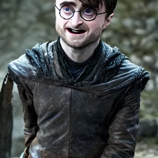 Image similar to daniel radcliffe as harry potter in game of thrones