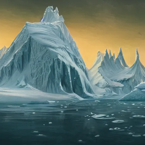 Image similar to epic masterpiece of creative and mysterious dream sequence of the prophet of Antarctica, gift of birth, origin mythos, astounding beauty, cinematic, establishing shot, extremely high detail, photorealistic, cinematic lighting, intricate line drawings, 8k resolution