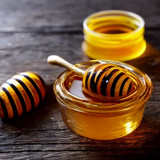 Prompt: bathing in honey