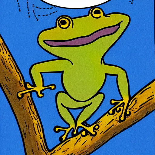 Prompt: frog with lightning super powers