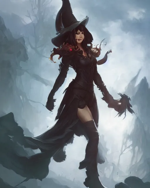 Prompt: a beautiful witch paladin by Stanley Artgerm Lau, WLOP, Rossdraws, frank frazetta, Andrei Riabovitchev, Marc Simonetti, tranding on artstation