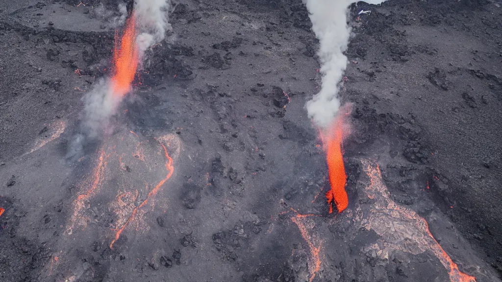 Image similar to I flew my drone in the evening over an erupting volcano in Iceland and these are the incredible pictures I took