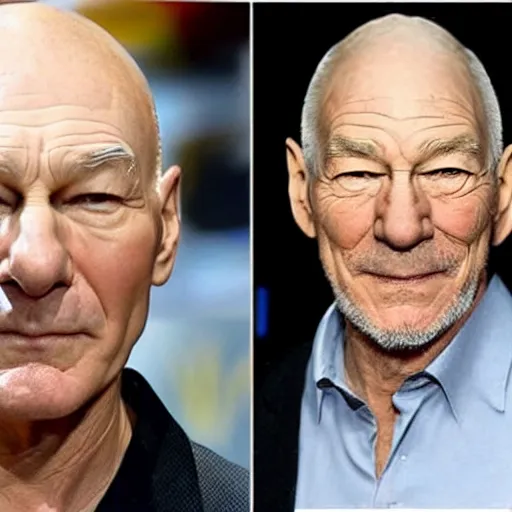 Image similar to patrick stewart mixed with ian mckellen