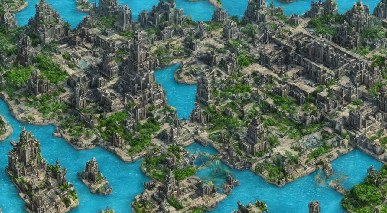 Prompt: the lost city of Atlantis, 4K, detailed, realistic