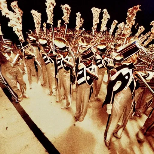 Image similar to Underwater photo of a marching band by Trent Parke, clean, detailed, Magnum photos