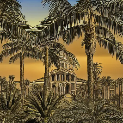 Image similar to old testament Court of Deborah under palm tree, cinematic, establishing shot, extremely high detail, shining, photo realistic, cinematic lighting, intricate line drawings, 8k resolution