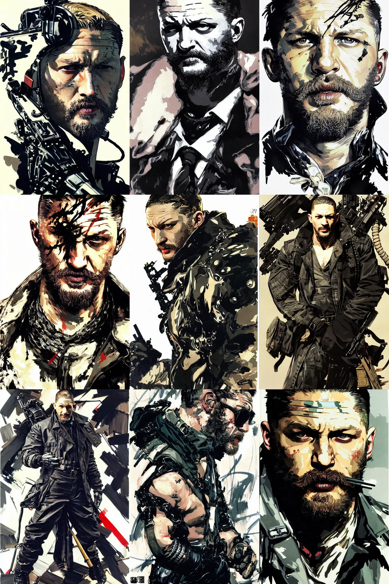 Prompt: tom hardy, painting by j. c. leyendecker, yoji shinkawa, katayama bokuyo