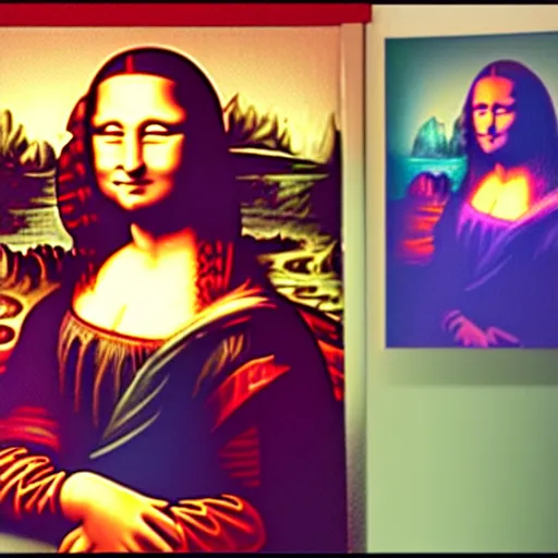 Prompt: mona lisa psychedelic video feedback