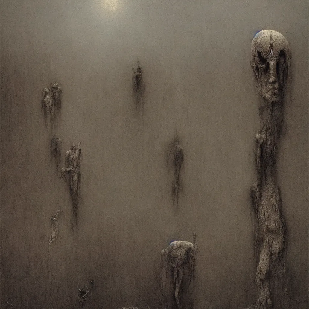 Prompt: necrotic paleness, style of zdislaw beksinski