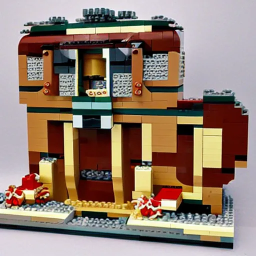 Image similar to ocelot cat side view lego set “ geoff darrow ”