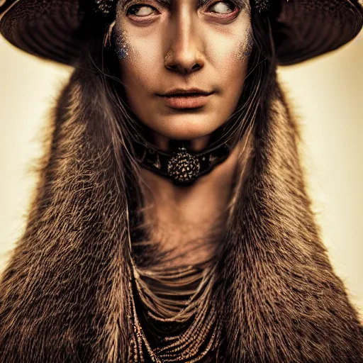 Image similar to stunning beautiful portrait photography of a face detailing medieval Countess from national geographic magazine award winning, dramatic lighting, taken with Sony alpha 9, sigma art lens, medium-shot