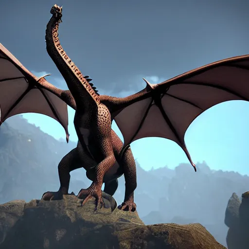 Image similar to dragon, unreal engine