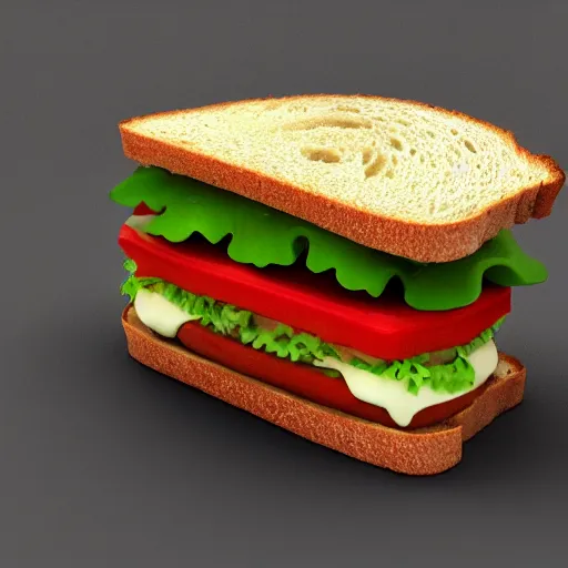 Image similar to sandwich in a disney style, 3 d render octane