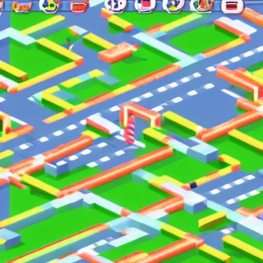 Prompt: crossy road