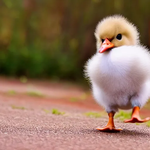 Image similar to photo of cute baby duck running