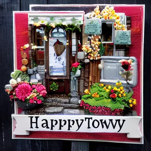 Image similar to cozy happy town