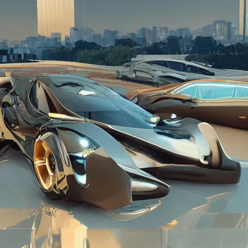 Prompt: car race: center composition, cars portraits, ground view, motherboard forms designed by zaha hadid, sci-fi futuristic ultra realistic photography, shot by Andrei Tarkovsky, keyshot render, octane render, unreal engine 5 lumen, high oiled liquid glossy specularity reflections, ultra detailed, golden hour, dramatic lighting 4k, 8k, 16k in the style ofblade runner 2049 Cyberpunk 2077 ghost in the shell thor 2 marvel film : tilt shift: sharp focus