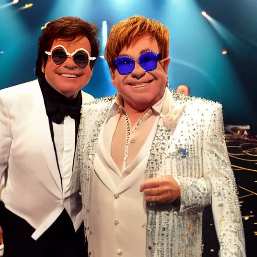 Image similar to juan gabriel meets elton john