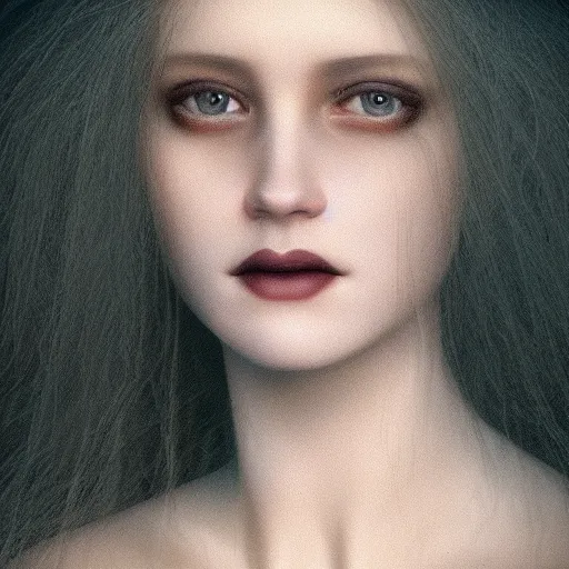 Image similar to photographic portrait of a stunningly beautiful gothic female in soft dreamy light at sunset, by edward robert hughes, annie leibovitz and steve mccurry, david lazar, jimmy nelsson, breathtaking, 8 k resolution, extremely detailed, beautiful, establishing shot, artistic, hyperrealistic, beautiful face, octane render