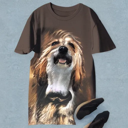 Prompt: graphic t - shirt dog