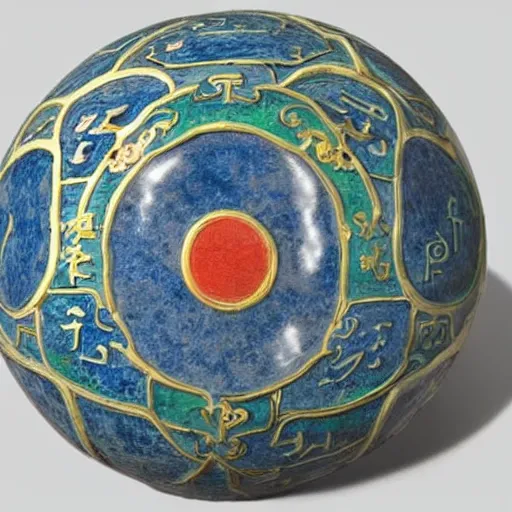 Prompt: a ming dynasty pokeball