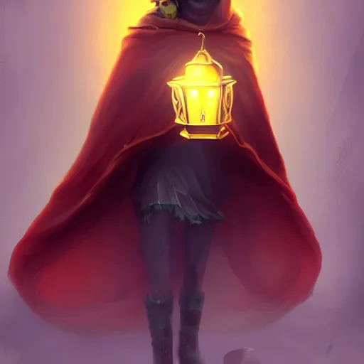 Image similar to a digital painting of post - apocalyptic moth character wearing a cloak and holding a lantern, dark, character art, epic dramatic fantasy digital art, trending on artstation