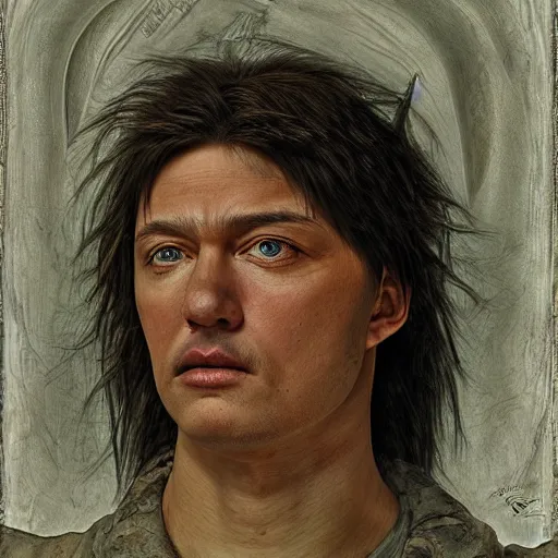 Prompt: portrait of alexander abdulov, photo - realistic, color image, 2 k, highly detailed, by h. r. giger