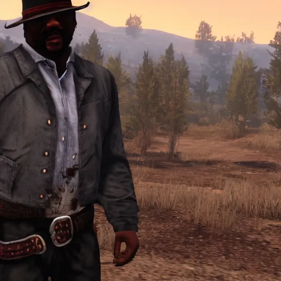 Image similar to screenshot of big smoke in red dead redemption