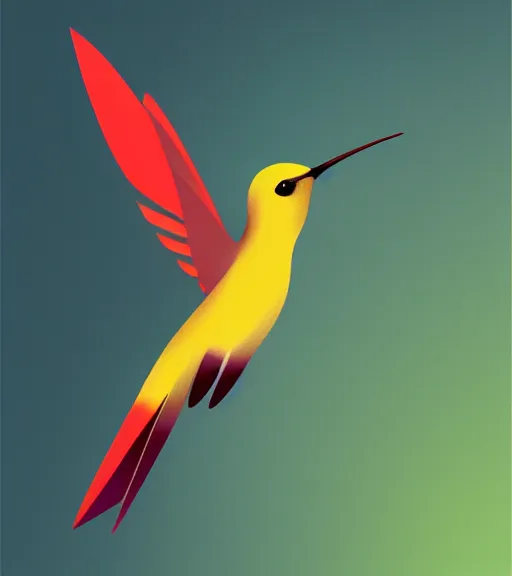 Image similar to icon stylized minimalist hummingbird, loftis, cory behance hd by jesper ejsing, by rhads, makoto shinkai and lois van baarle, ilya kuvshinov, rossdraws global illumination