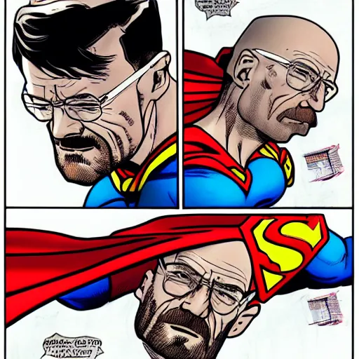 Prompt: walter white as superman