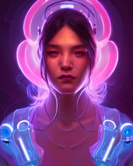 Image similar to one singular portrait of a cute bioluminescent creature, pulp scifi, highly detailed, digital painting, cinematic, hyper realism, dark retrowave, art by stanley lau and artgerm and magali villeneuve and alphonse mucha, artstation, octane render, cgsociety