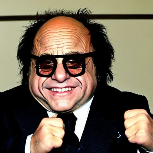 Image similar to danny devito from metal gear solid